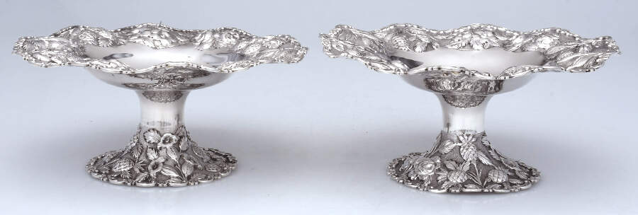 Repousse (Sterling, Hollowware) Tazza - Set of 2 by AG Schultz-1