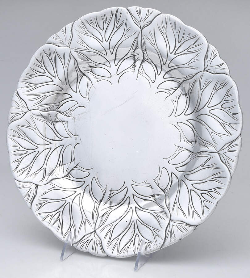 Cabbage (Aluminum, Hollowware) 12" Round Tray by Arthur Court-1