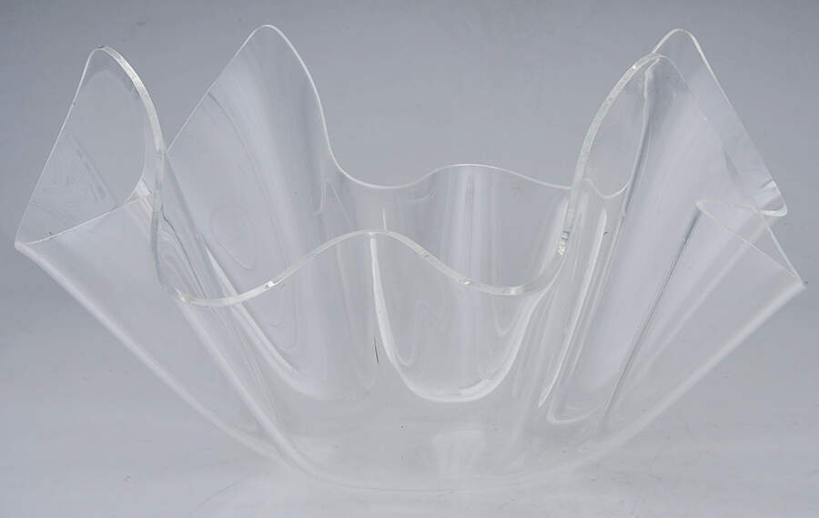 Bunnies (Aluminum, Hollowware) 14" Acrylic Bowl by Arthur Court-1