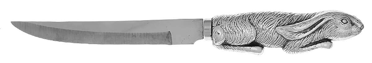 Bunnies (Aluminum, Hollowware) Individual Steak Knife Hollow Handle by Arthur Court-1