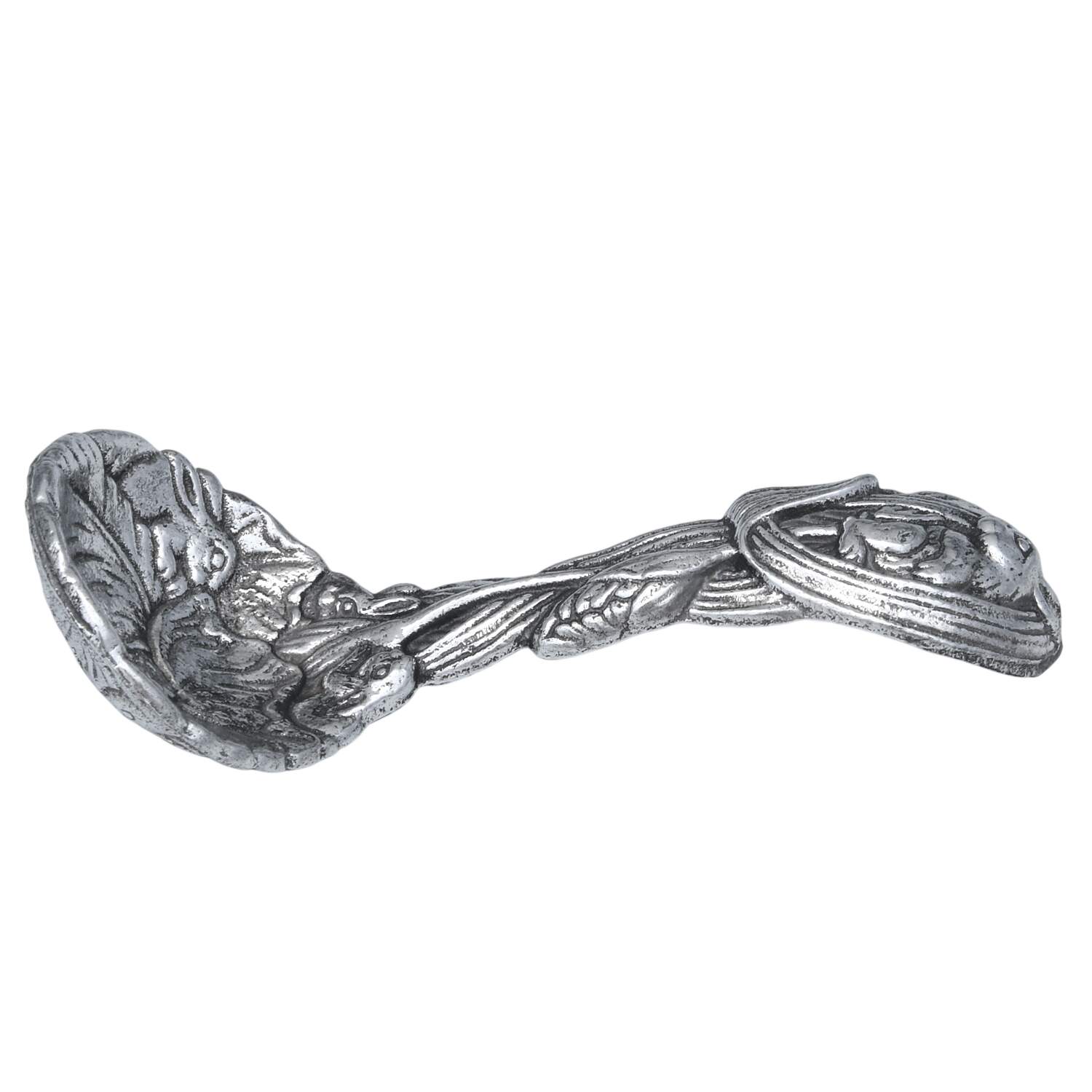 Bunnies (Aluminum, Hollowware) Ladle for Sauce/Gravy Boat & Lid by Arthur Court-1