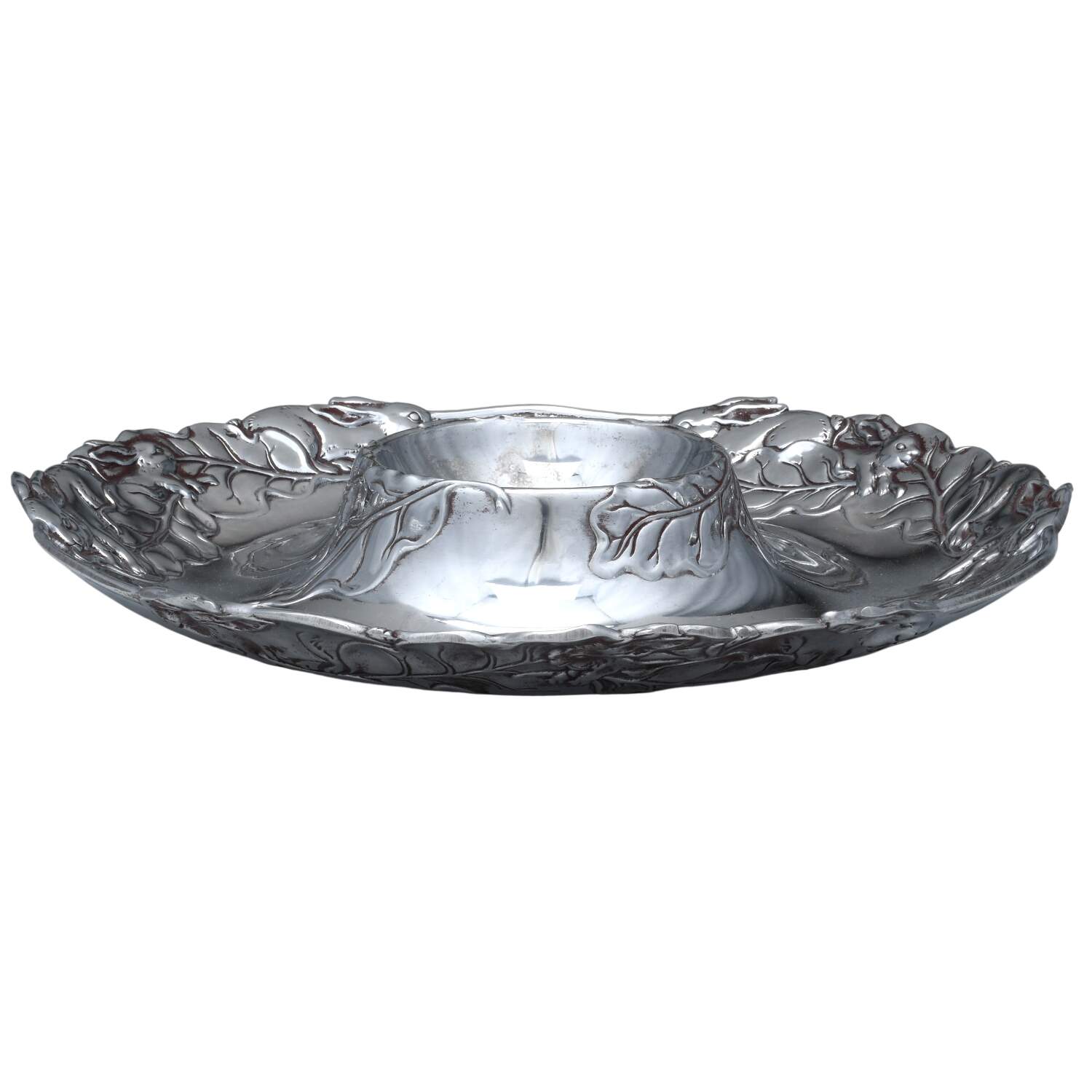 Bunnies (Aluminum, Hollowware) 1 Piece Chip & Dip by Arthur Court-1