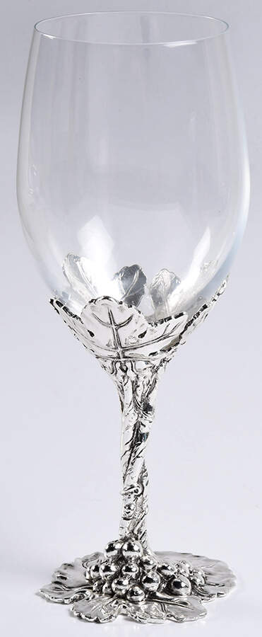 Grape (Aluminum, Hollowware) Wine Goblet by Arthur Court-1
