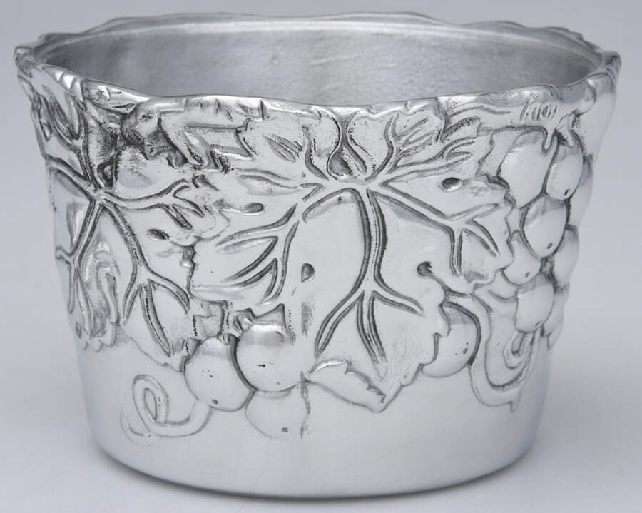 Grape (Aluminum, Hollowware) Round Butter Tub No Lid by Arthur Court-1