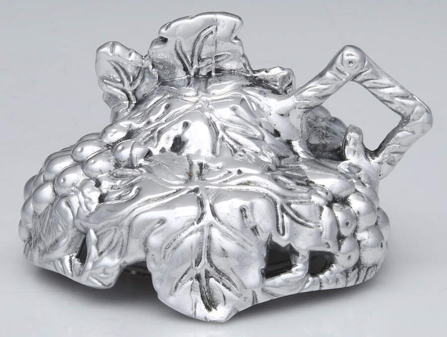Grape (Aluminum, Hollowware) Lid for Canister by Arthur Court-1