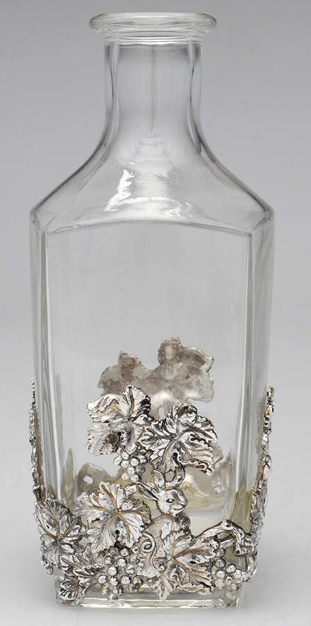 Grape (Aluminum, Hollowware) Metal Overlay Wine Decanter, No Stopper by Arthur Court-1
