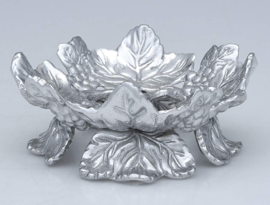 Grape (Aluminum, Hollowware) Stand for Acrylic Bowl 7" by Arthur Court-1