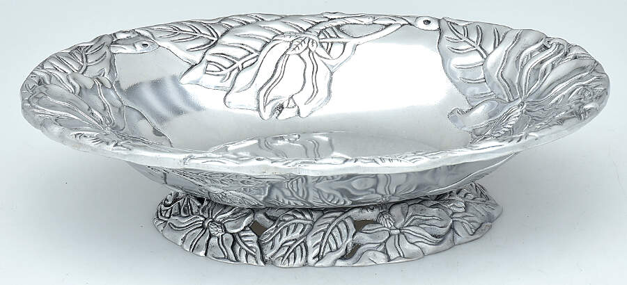 Magnolia (Aluminum, Hollowware) 10" Oval Vegetable by Arthur Court-1