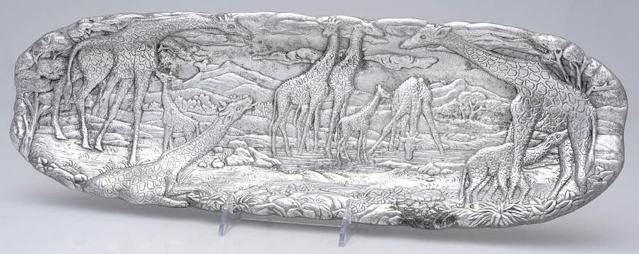 Safari (Aluminum, Hollowware) 19" Oblong Tray by Arthur Court-1