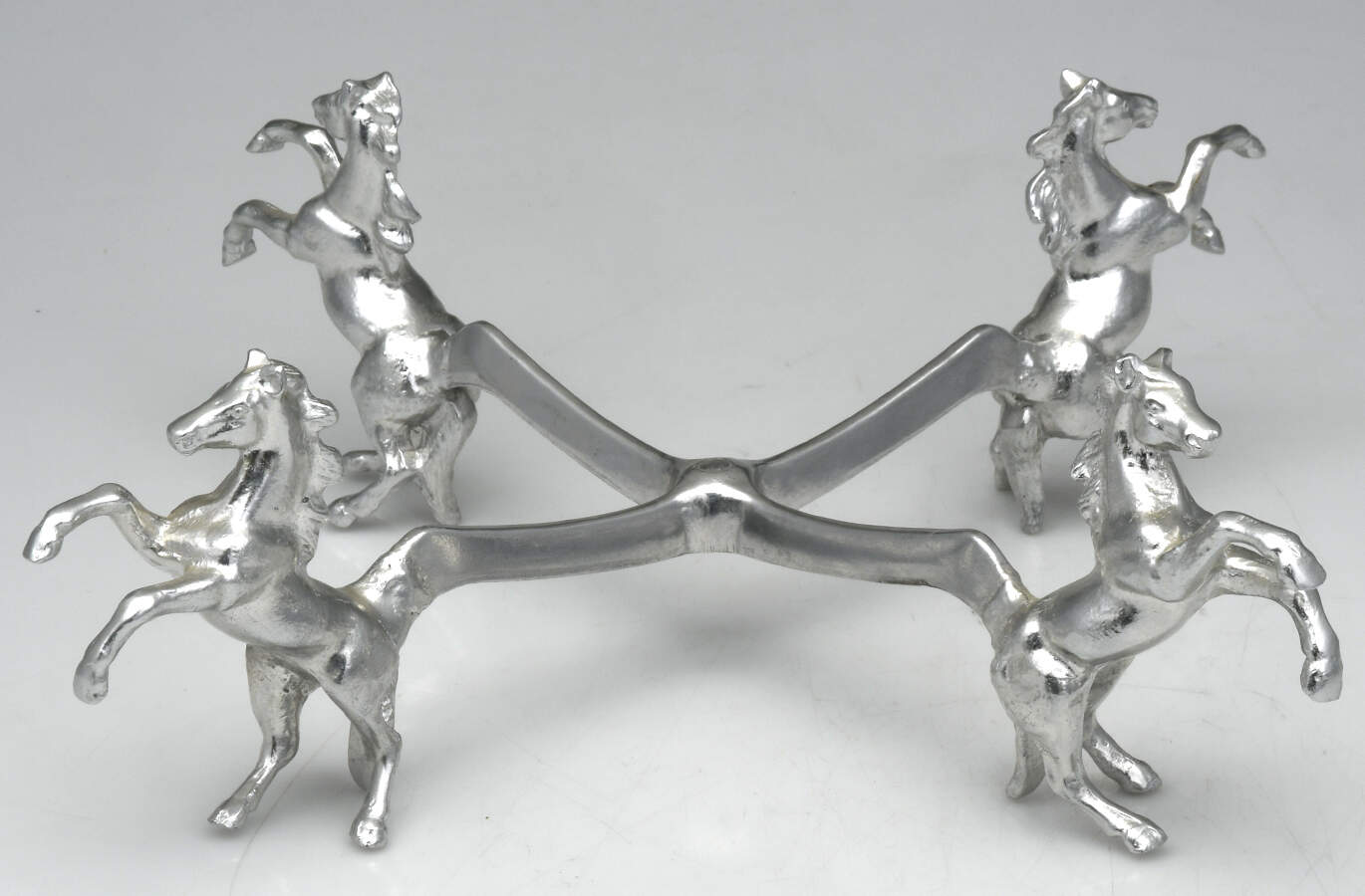 Horse (Aluminum, Hollowware) Stand for Acrylic Bowl 14" by Arthur Court-1