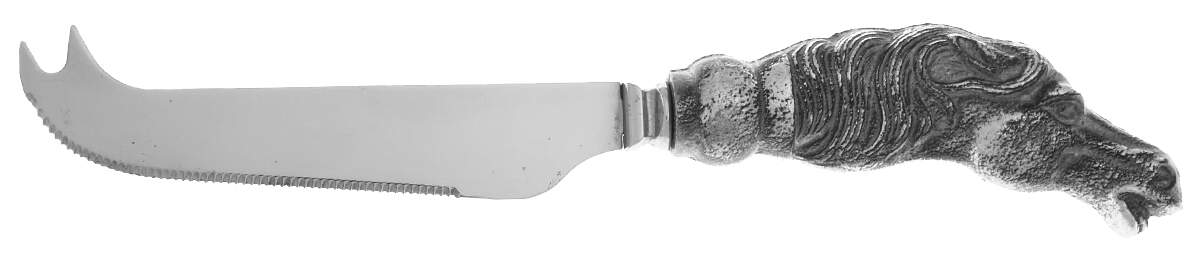 Horse (Aluminum, Hollowware) Cheese/Bar Knife Hollow Handle 2 Prong by Arthur Court-1