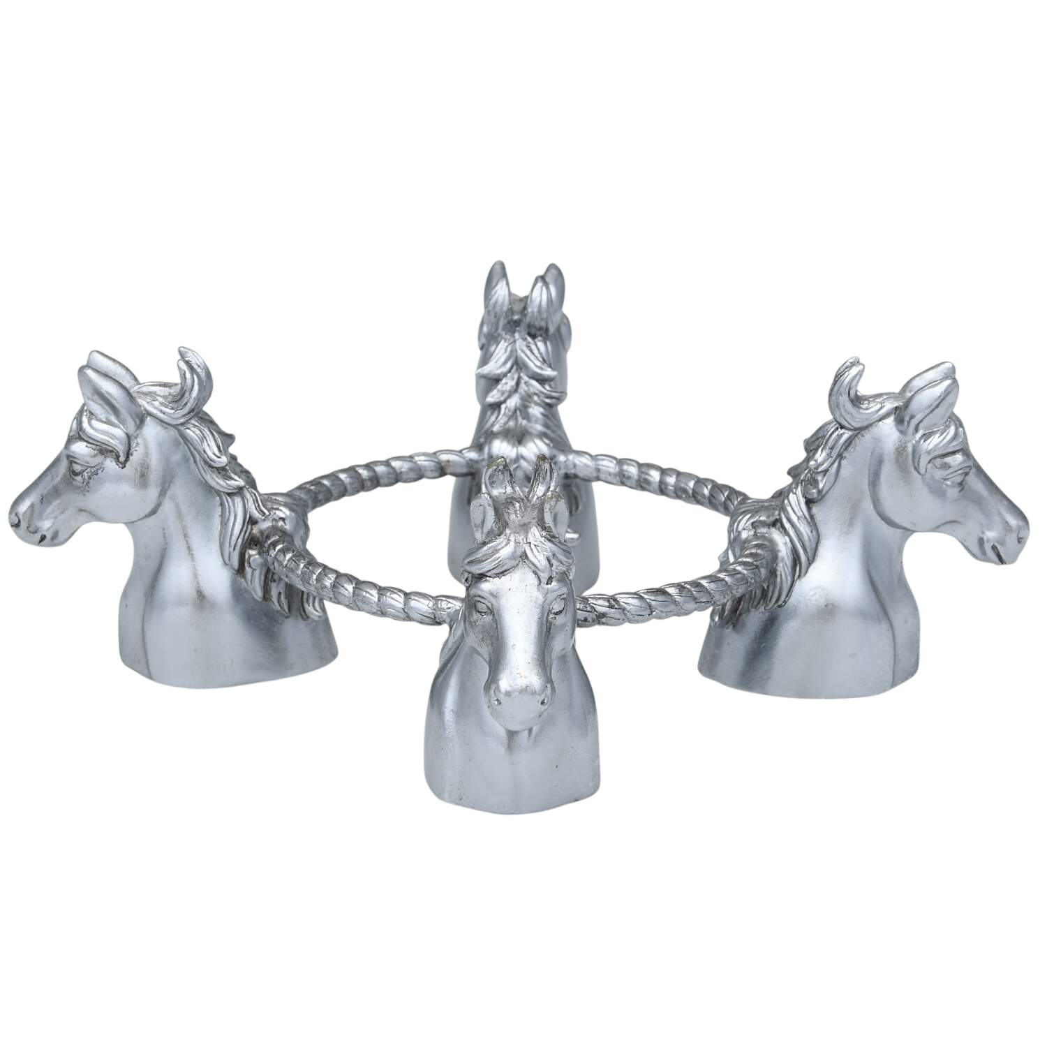Horse (Aluminum, Hollowware) Stand for Acrylic Bowl 7" by Arthur Court-1