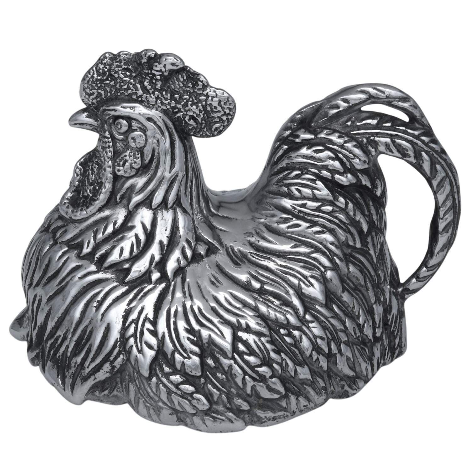 Rooster (Aluminum, Serveware) Lid for Medium Ceramic Canister by Arthur Court-1