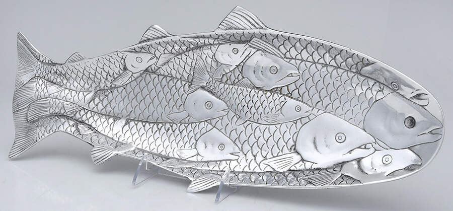 Wonders of the Water (Aluminum, Serveware) 18" Fish Shape Tray by Arthur Court-1