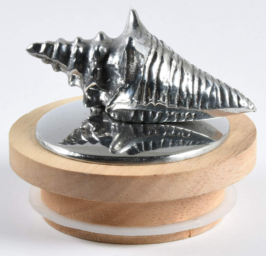 Wonders of the Water (Aluminum, Serveware) Metal Finial Lid for Small Glass Canister by Arthur Court-1