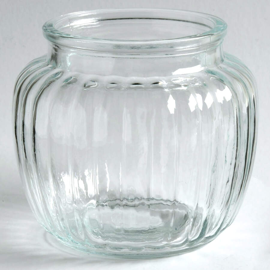 Wonders of the Water (Aluminum, Serveware) Small Glass Canister No Lid by Arthur Court-1
