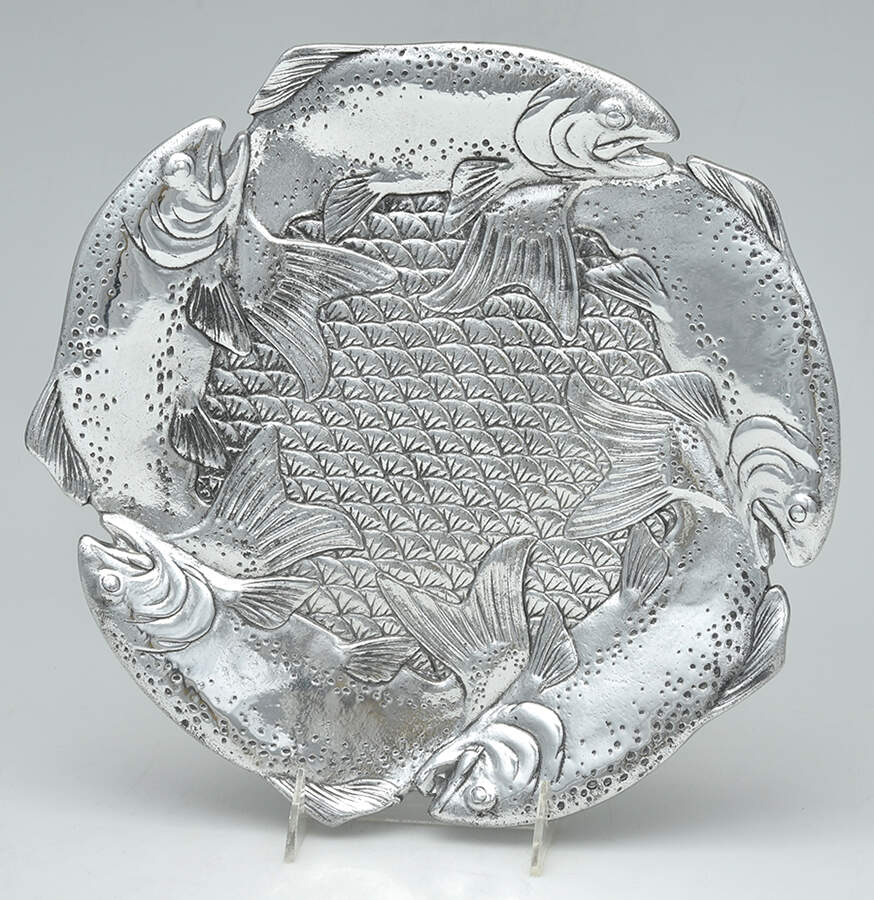 Wonders of the Water (Aluminum, Serveware) 12" Round Tray by Arthur Court-1