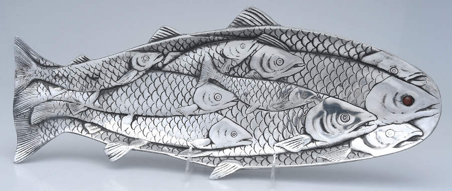 Wonders of the Water (Aluminum, Serveware) 18" Fish Shape Tray by Arthur Court-1