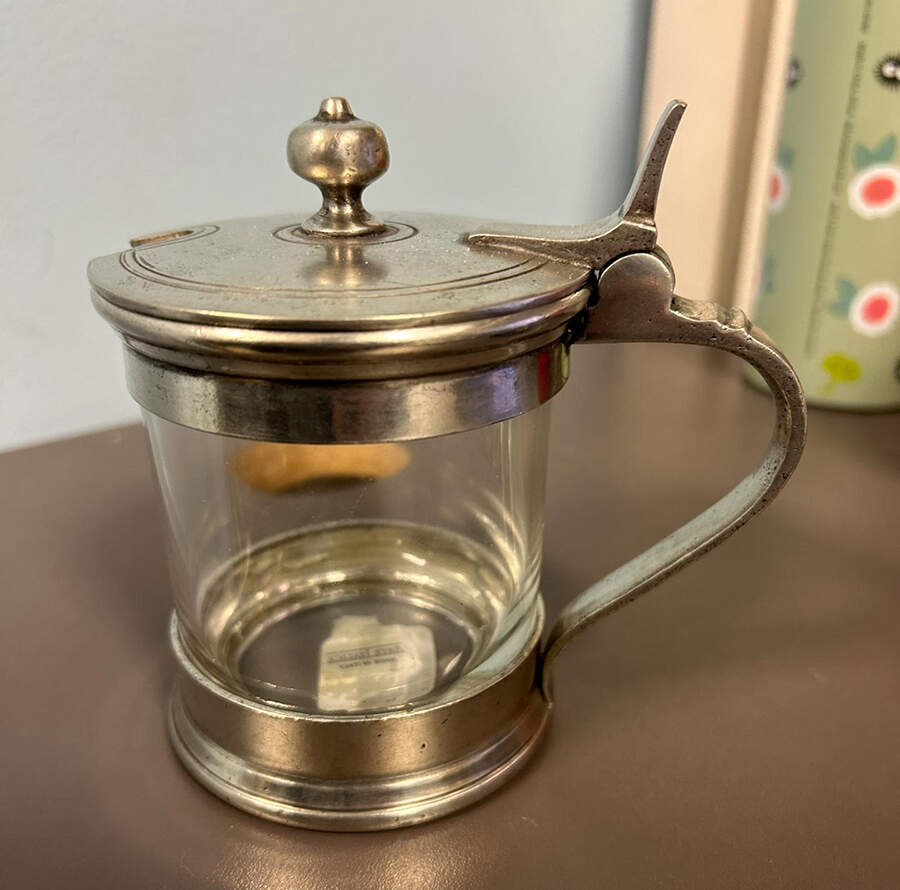 Tavola (Pewter, Hollowware) Sugar Bowl with Hinged Lid by Arte Italica-1
