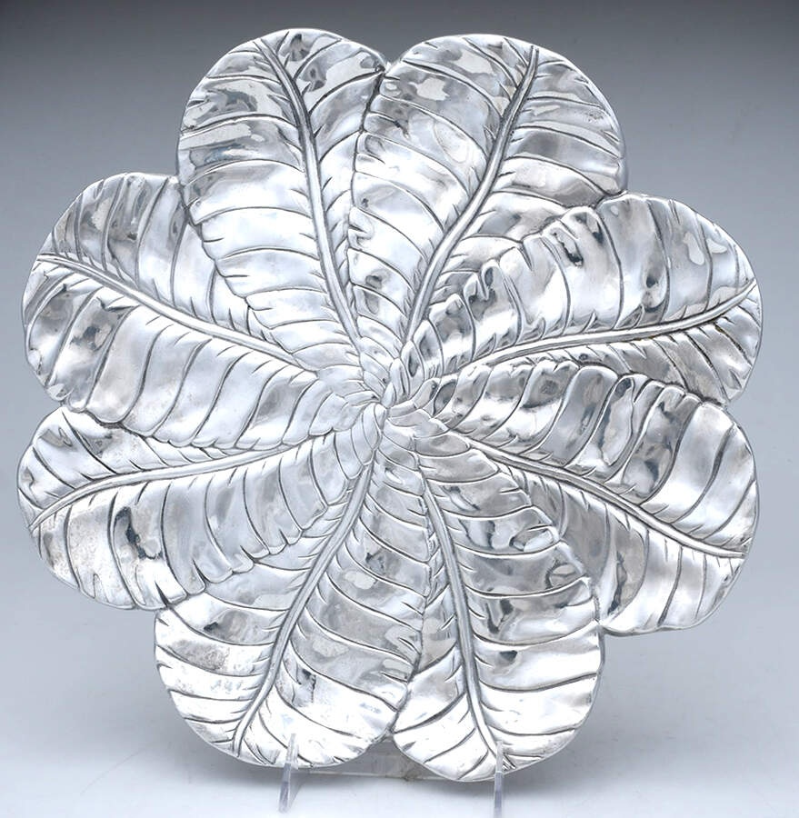 Aluminum Hollowware 14" Round 3 Toed Tray by Arthur Court-1