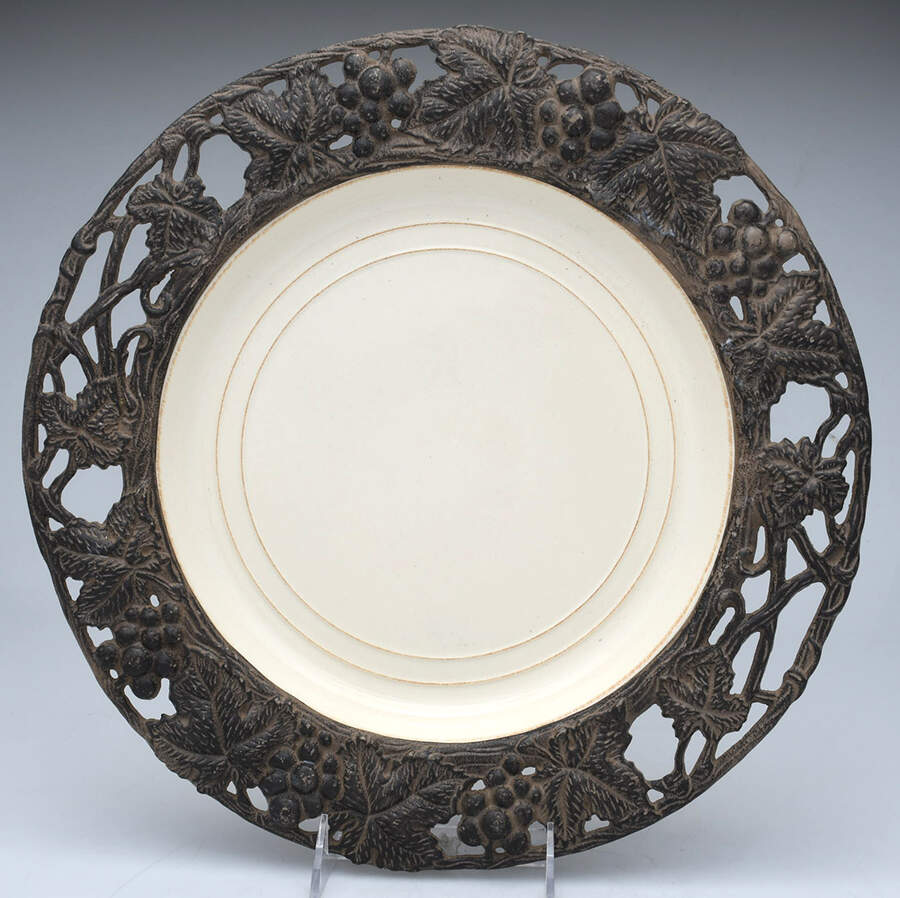 Grape Tuscan (Metal, Hollowware) 14" Round Tray by Arthur Court-1