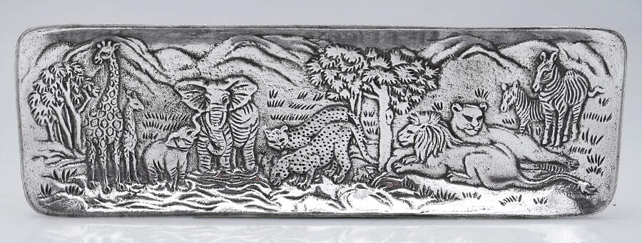 Endangered Kingdom (Aluminum, Hollowware) 8" Rectangular Tray by Arthur Court-1