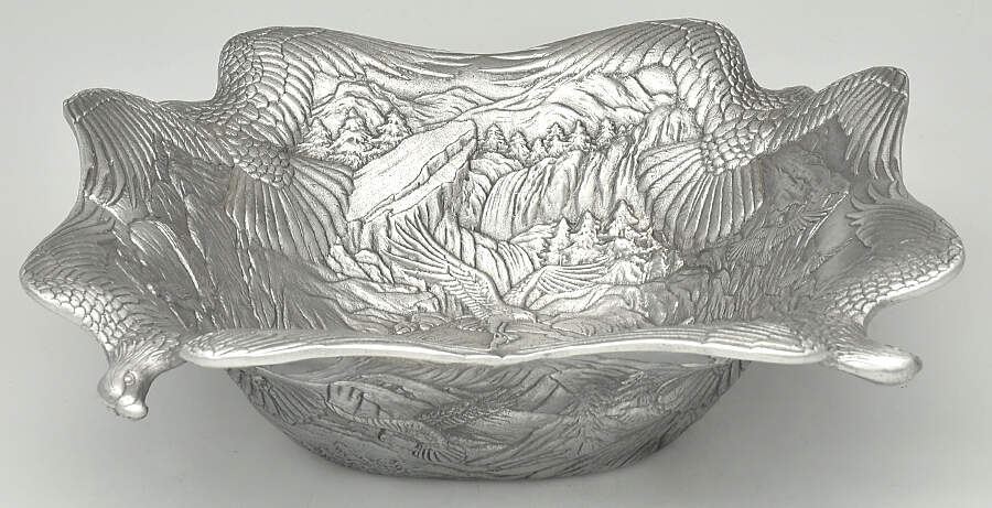 Endangered Kingdom (Aluminum, Hollowware) 14" Salad Serving Bowl by Arthur Court-1