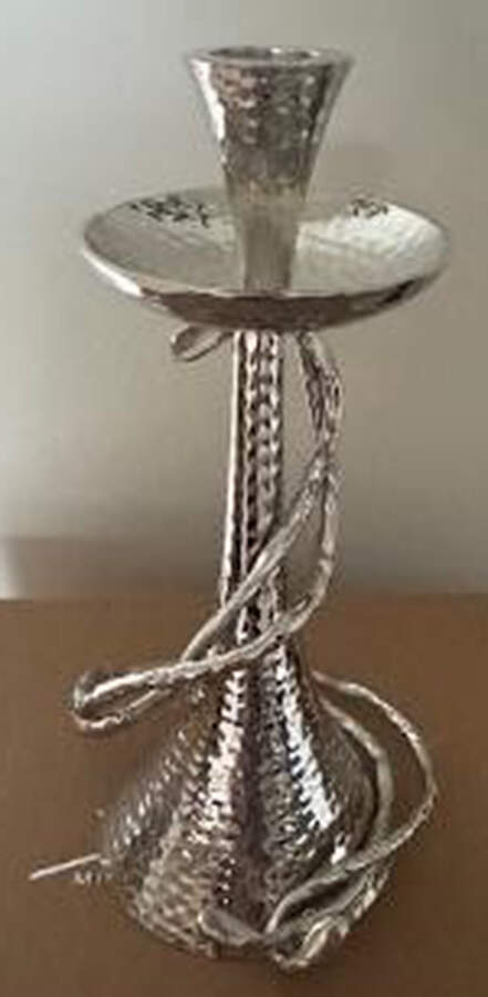 Wisteria (Nickelplate, Hollowware) 9" Candlestick by Michael Aram-1
