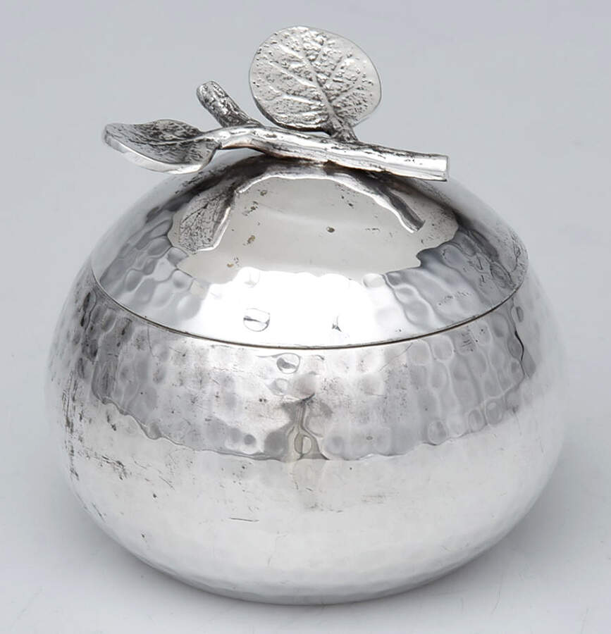 Botanical Leaf (Nickelplate, Hollowware) Sugar Bowl & Lid by Michael Aram-1