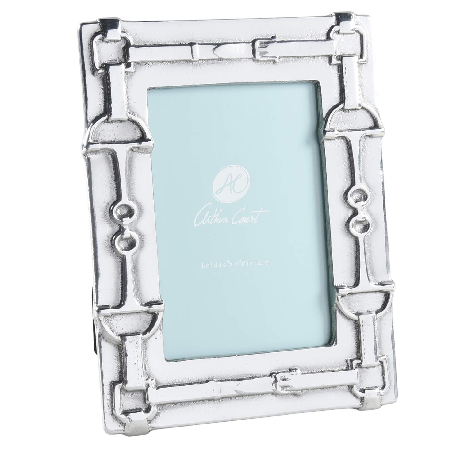 Equestrian (Aluminum, Hollowware) Picture Frame-Holds 4" X 6" by Arthur Court-1