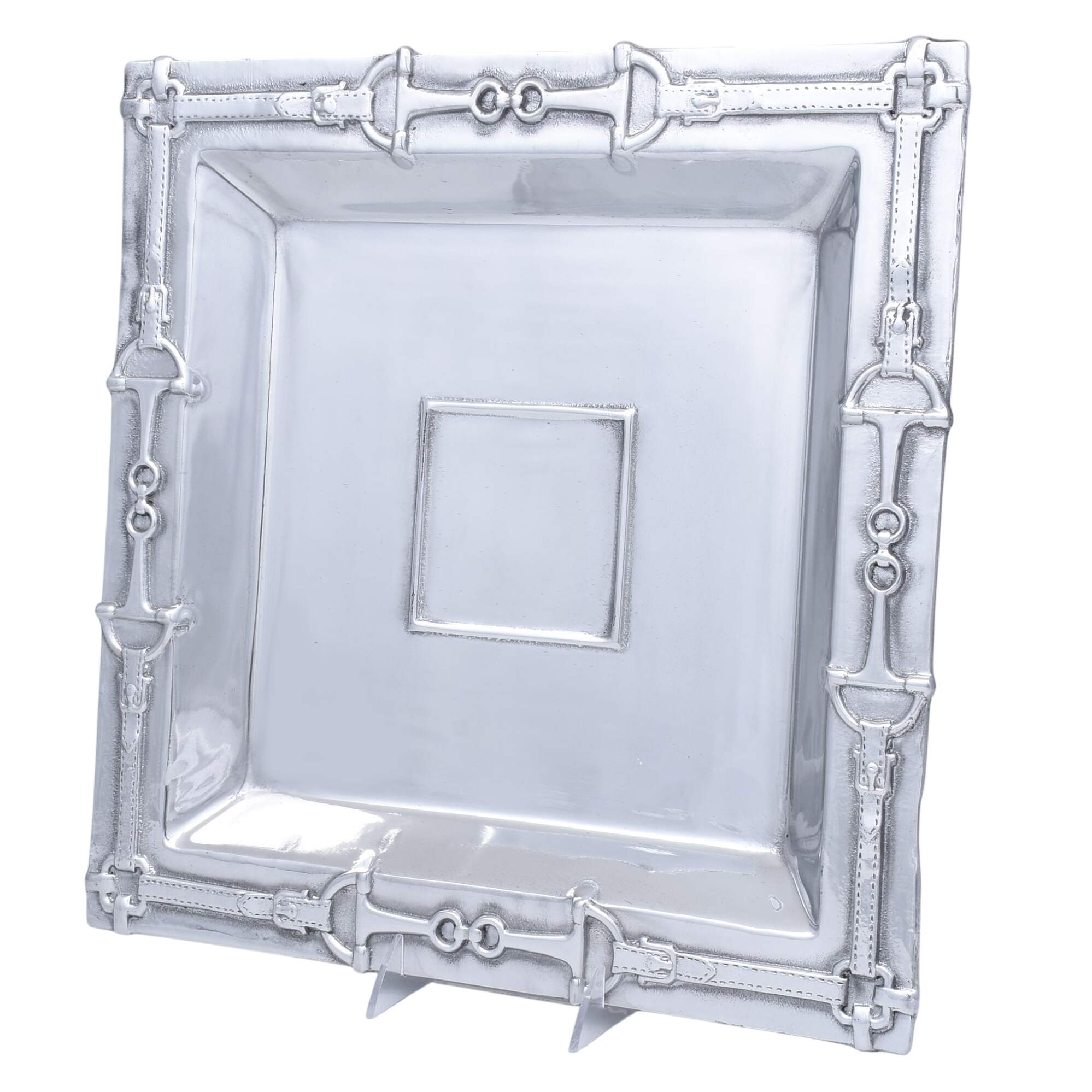 Equestrian (Aluminum, Hollowware) Tray for Chip & Dip Set by Arthur Court-1