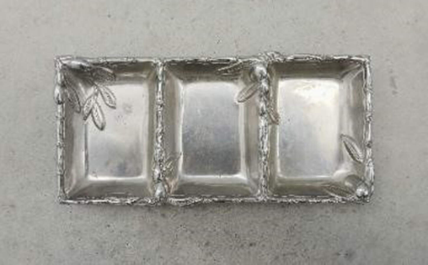 Olive Grove (Aluminum, Hollowware) 3 Part Relish by Arthur Court-1