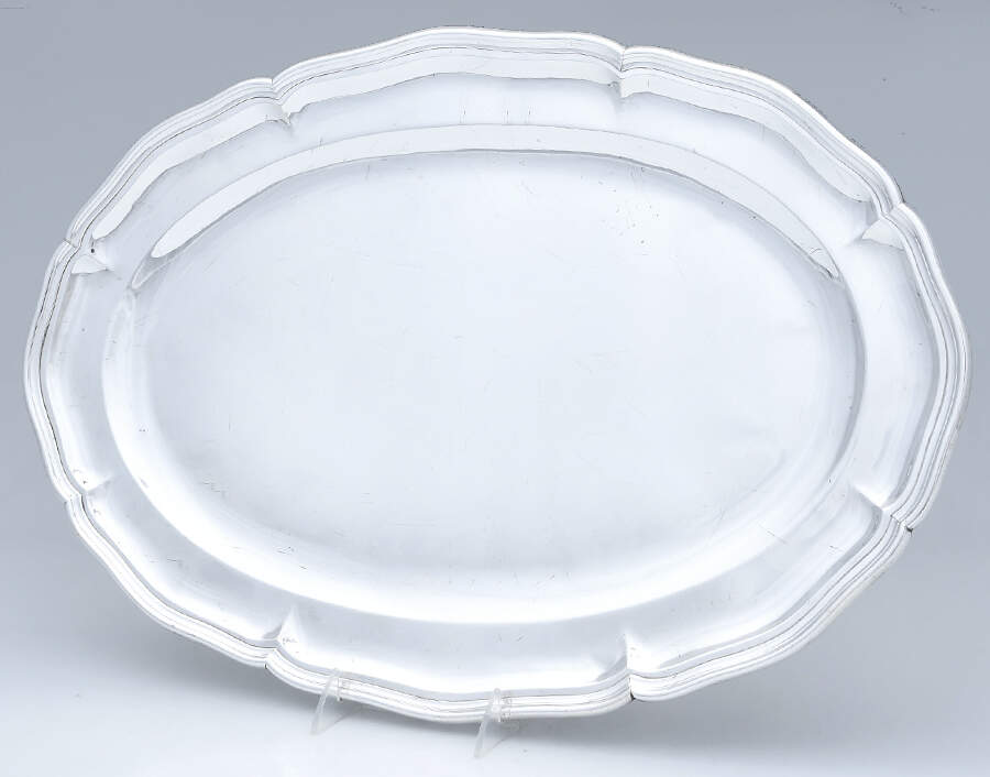 1CM1 (Silverplate, Hollowware) 21" Oval Serving Platter by Christian Michelsan (Denmark)-1