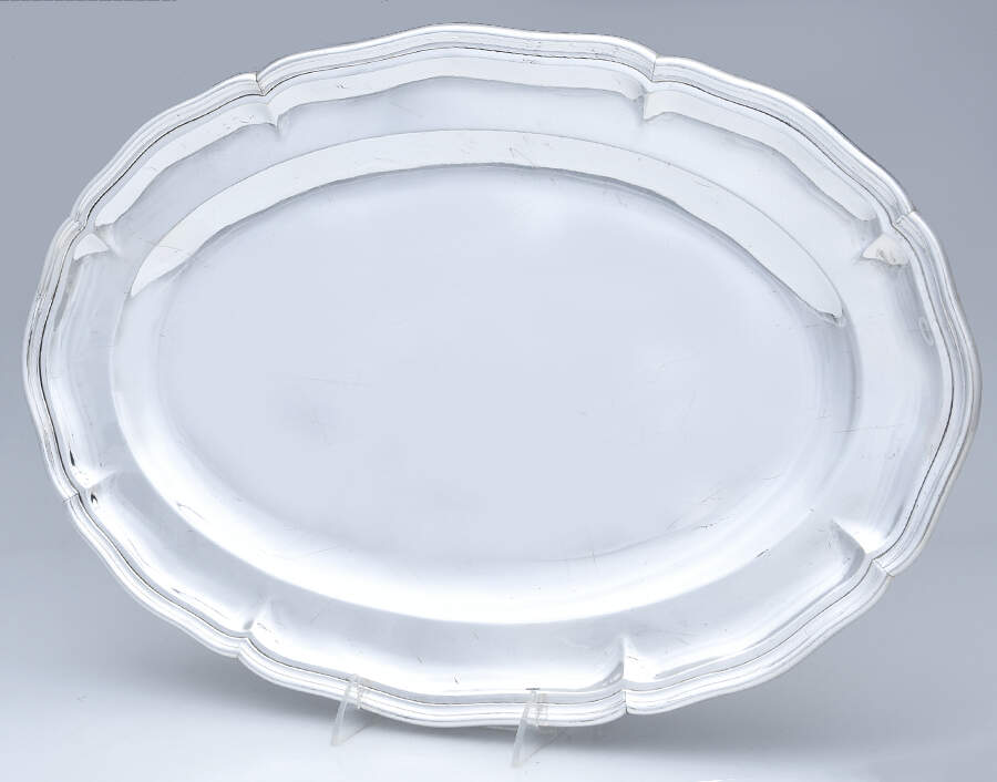 1CM1 (Silverplate, Hollowware) 19" Oval Serving Platter by Christian Michelsan (Denmark)-1