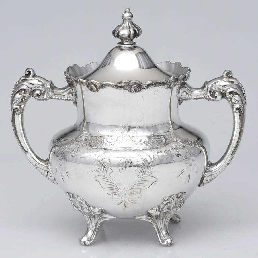 877 (Silverplate, Hollowware) Sugar Bowl & Lid by Adelphi-1