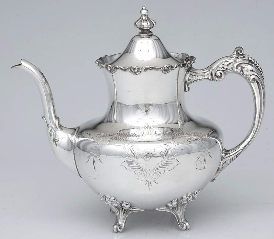 877 (Silverplate, Hollowware) Silverplate Coffee Pot by Adelphi-1