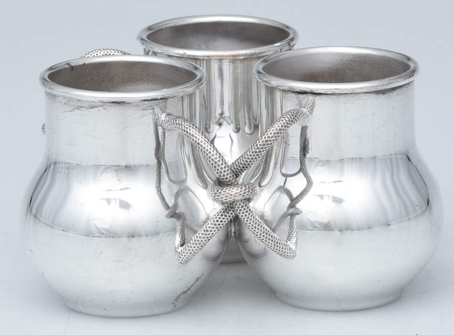 620 (Silverplate, Hollowware) Triple Toothpick Holder by Andover Silveplate Co-1