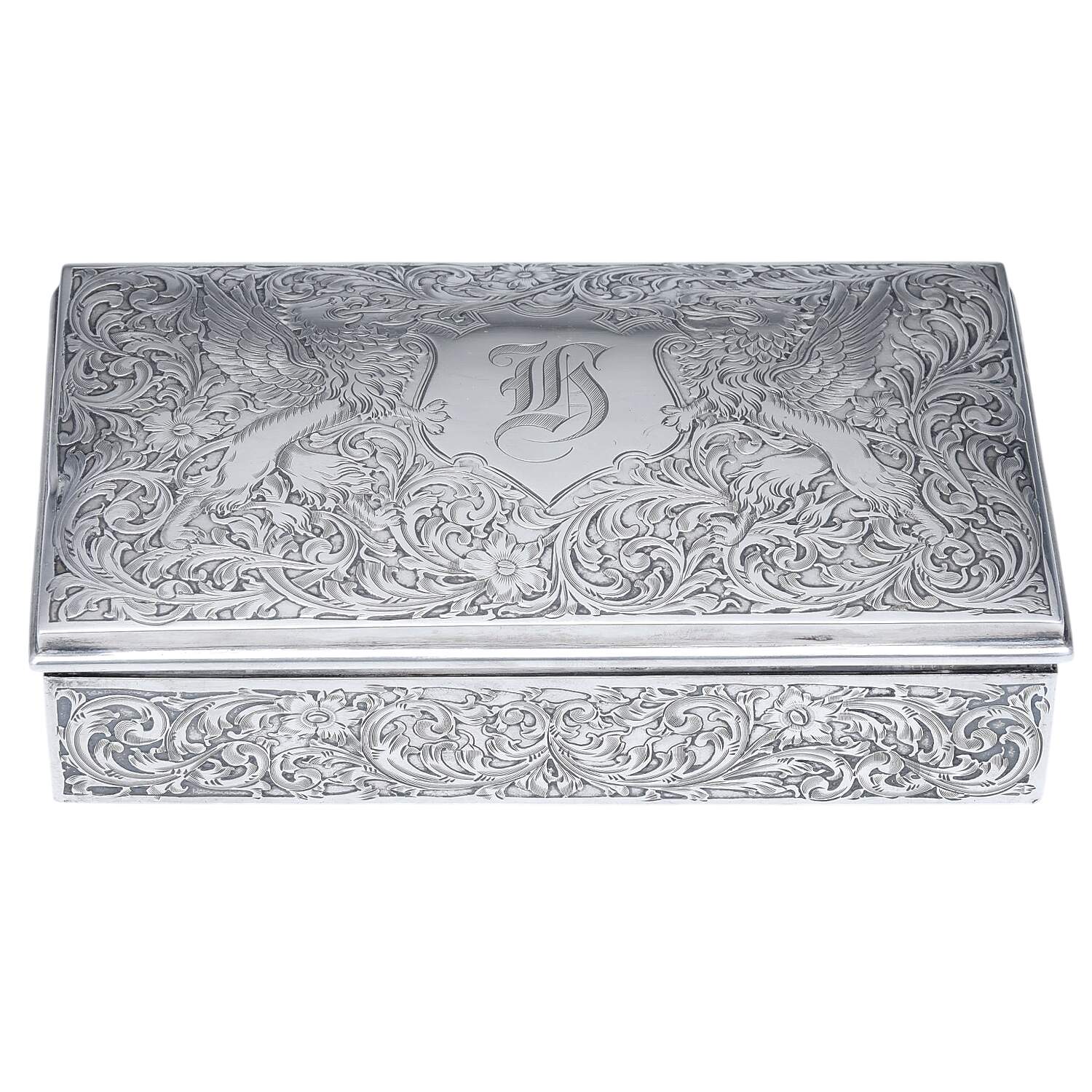 AK41 (Sterling, Hollowware) Box with Hinged Lid by Ahrendt & Kautzman-1