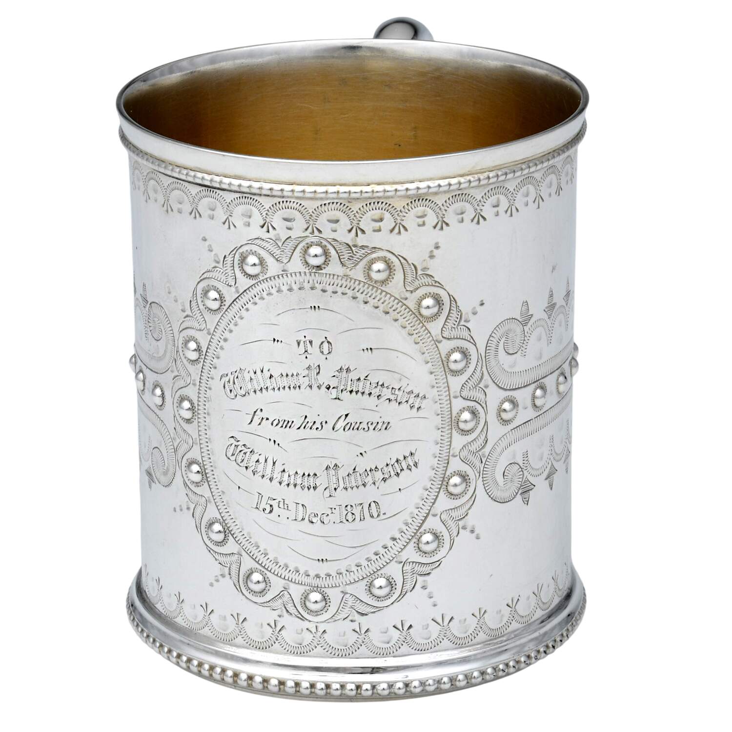 1JE1 (Sterling, Hollowware) Mug by Joseph & Edward Bradley-2