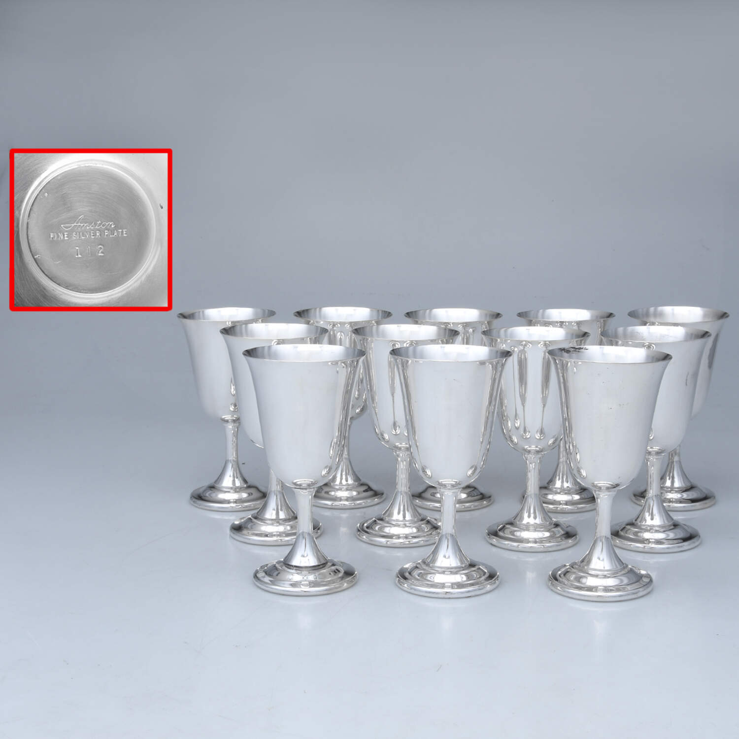 112 (Silverplate, Hollowware) Water Goblet - Set of 12 by Amston-1