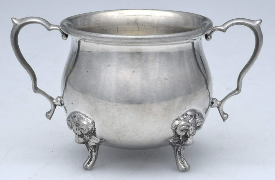 Colonial (Pewter, Hollowware) Sugar Bowl-Missing Lid by Luther Boardman & Son-1