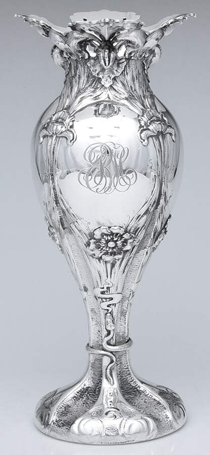 Sterling Hollowware 14" Weighted Trumpet Vase by Black Starr & Frost-1