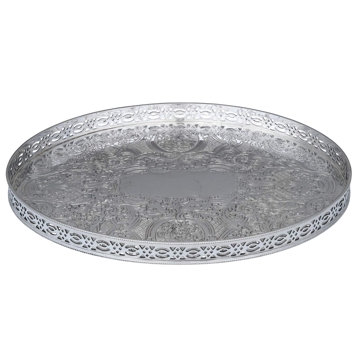 Silverplate Hollowware 10" Oval Tray by Barker Bros Ltd. Flatware-1