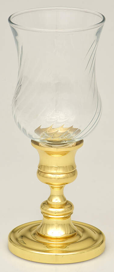Brass Candlesticks Metal Votive with Glass Insert by Baldwin Brass-1