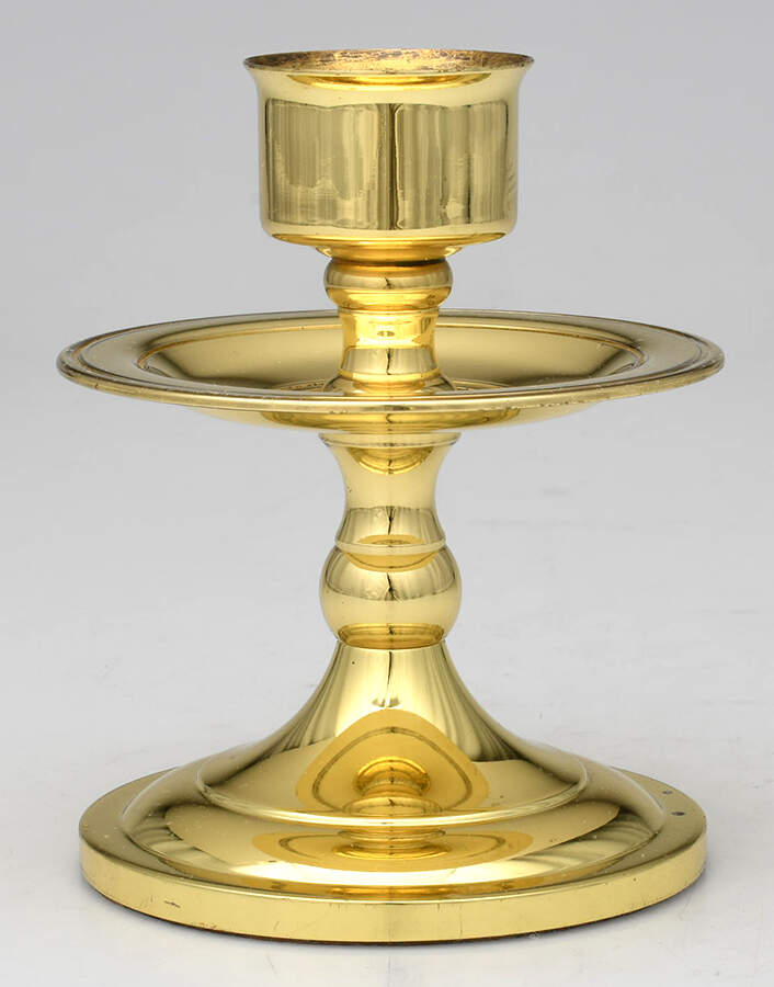 Brass Candlesticks Hurricane Lamp Base by Baldwin Brass-1