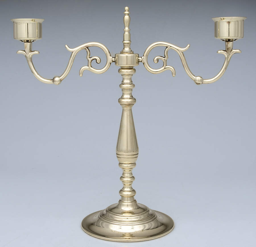 Brass Candlesticks 2 Light Candlestick by Baldwin Brass-1