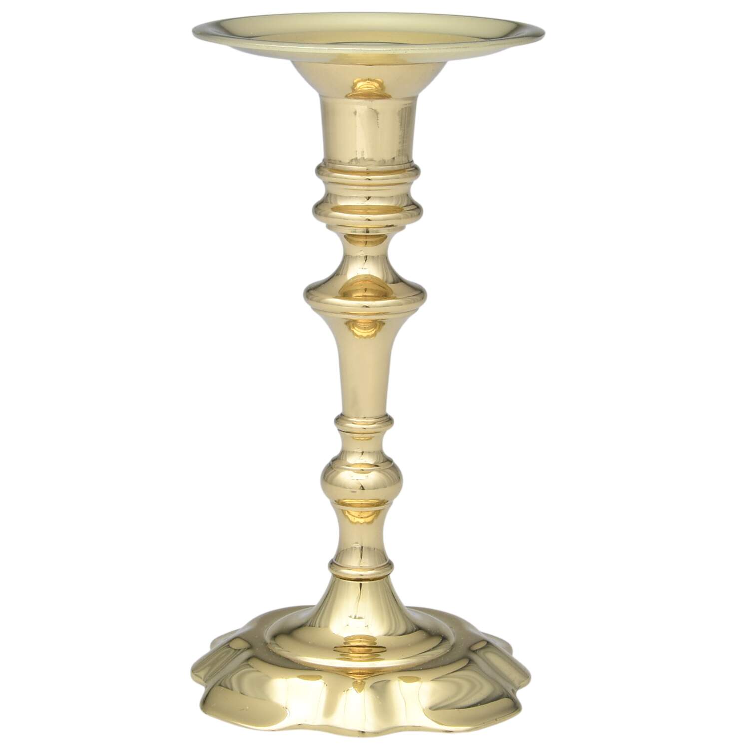 Brass Candlesticks Pillar Candlestick & Taper Combination by Baldwin Brass-1