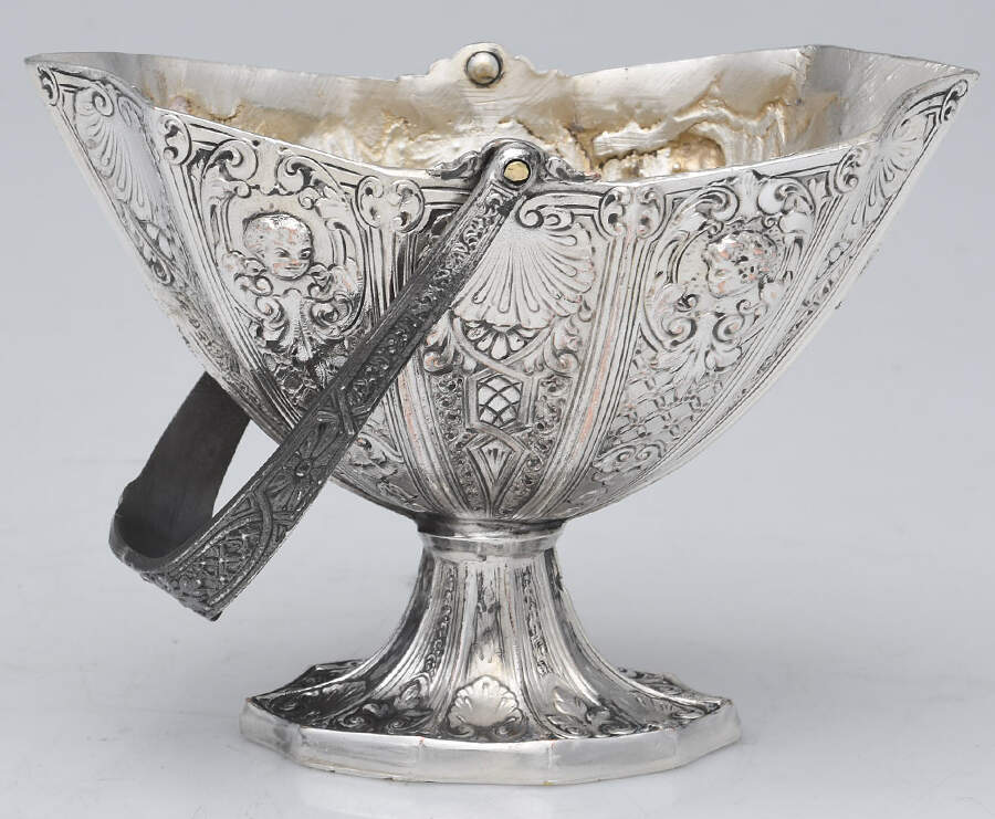 3153 (Silverplate, Hollowware) Silverplate Open Sugar Bowl by Barbour Silver (USA)-1