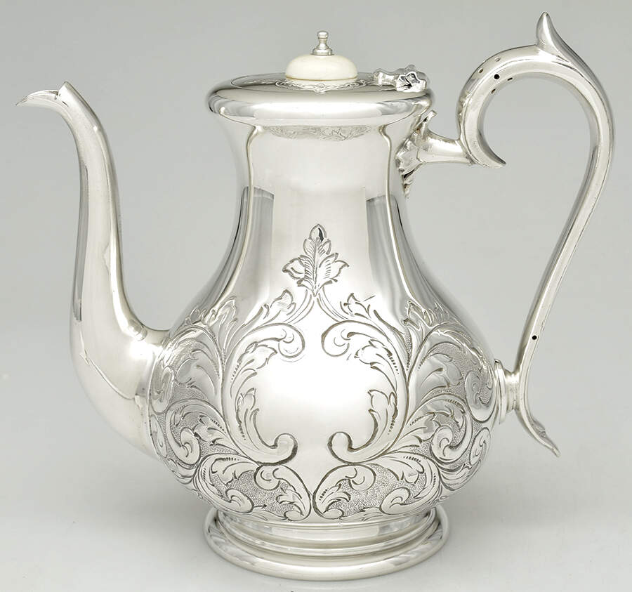 BBS22 (Silverplate, Hollowware) Silverplate Coffee Pot by Barker Bros Ltd. Flatware-1