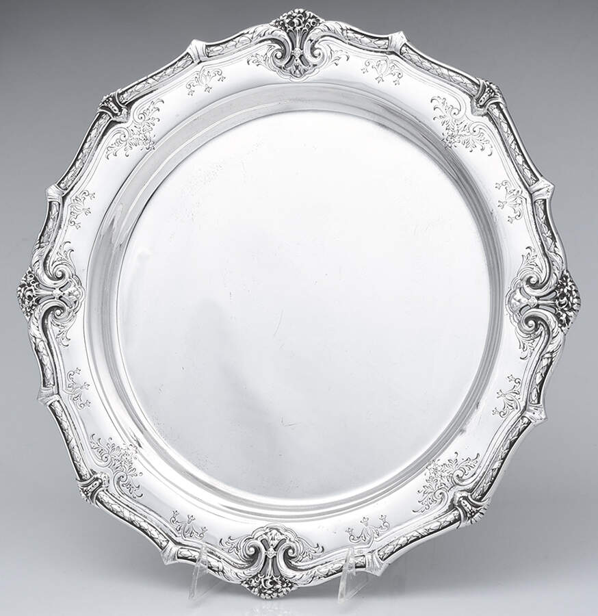 941C (Sterling, Hollowware) 14" Round Tray by Barbour Silver (USA)-1